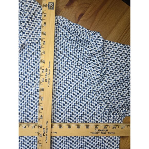 Rhoback Blue and White Patterned Polo Shirt - Picture 7 of 7